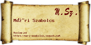Méri Szabolcs névjegykártya