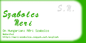 szabolcs meri business card
